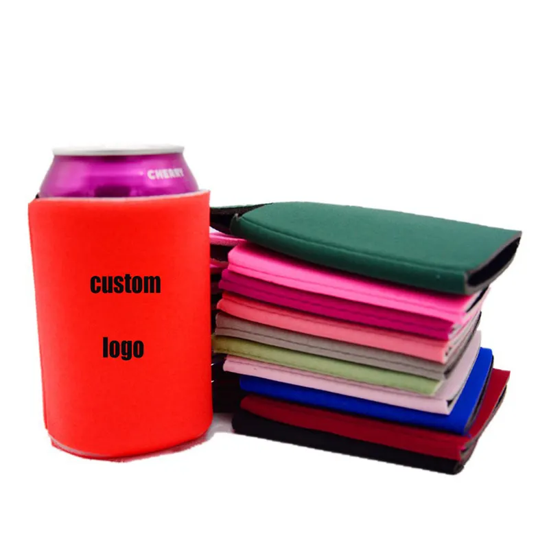 Индивидуальный дизайн логотипа, кулер для пивных бутылок, сублимационная банка для напитков, пустые тонкие банки, изолированный кулер