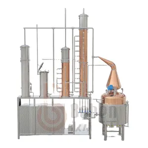 Gin Stills Vodka Distiller Wine Brandy Whisky Rum Copper Reflux Steam Distilling Column Equipment For Sale