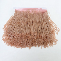 Bordure en dentelle perlée en résine avec franges à pompons et garnitures en coquillages pour vêtements, sacs, textiles de maison et chaussures