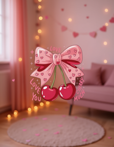 T-Shirt Unisex con Motivo di Ciliegie Rosa, in Cotone, Manica Corta, Collo Tondo, Lavabile in Lavatrice, Taglie S-XXXL, Design Stampato per Tutte le Stagioni - Product Image 2