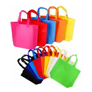 卸売環境に優しい再利用可能なポータブルギフトバッグ女の子の色の食料品スナックバッグ不織布の小さなバッグ