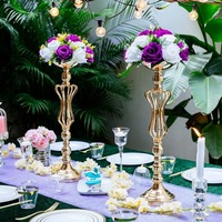Nouveau modèle de support métallique polyvalent pour la décoration de mariage, de fête et de la maison, articles de décoration, lanternes, centres de table, porte-bougies, supports à fleurs