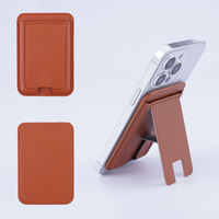 Casing ponsel kulit PU magnetik, dompet kartu kulit PU dengan dudukan, tempat kartu kredit untuk IPhone 17 Pro Max
