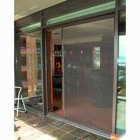 Porte moustiquaire rétractable à cadre en aluminium, porte moustiquaire coulissante
