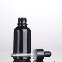 Flacon compte-gouttes en verre noir 5ml 10ml 15ml 20ml 30ml 50ml 100ml pour huile essentielle, flacon sérum en verre violet foncé pour soins de la peau avec pompe