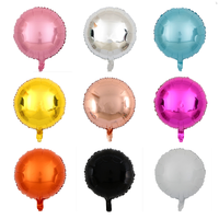 Ballons en aluminium 18 pouces forme ronde multicolore feuille Mylar ballons gonflable hélium ballons promotionnels fournitures