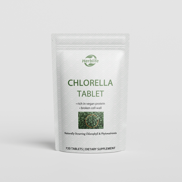 OEM/ODM Hotselling Chlorella Tablets, Broken Cell Wall, Rich in Vegan Protein & Vitamins, Support Immune & Energy