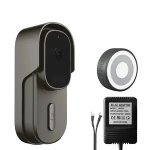 Bel Pintu WiFi 18650 P Tahan Air Baterai 1080 Bel Pintu Kamera Bel Pintu Led Daya AC Kabel Tuya Bel Pintu Video Cincin Nirkabel