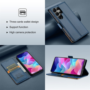 Étui de téléphone en cuir PU magnétique de luxe pour Samsung S22 S23 S24 S25 S26 Ultra A57 A37 A56 avec porte-cartes, portefeuille, coque antichoc - Product Image 3