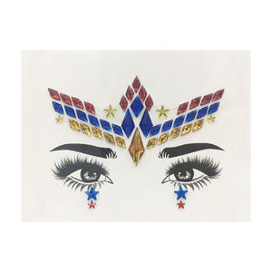 Bijou de tatouage temporaire, maquillage des yeux, en cristal, personnalisé, bijoux pour le visage, autocollant d'art du visage, Festival - Product Image 6