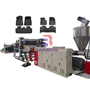 Plastic TPE TPV TPR Car Floor Foot Mat Sheet Extrusion Making Machine