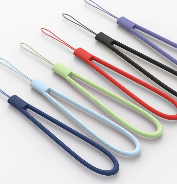 Universal Colorful Braided Rope Phone Lanyard Wrist Strap with Tether Tab Anti-Lost Hand Strap for Phone Case Keys