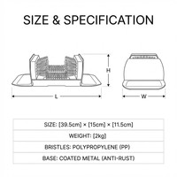 Brosse de nettoyage extra large et robuste pour bottes, grattoir à chaussures, éliminateur de neige et de boue pour l'extérieur et l'intérieur, entrée, OEM ODM en gros