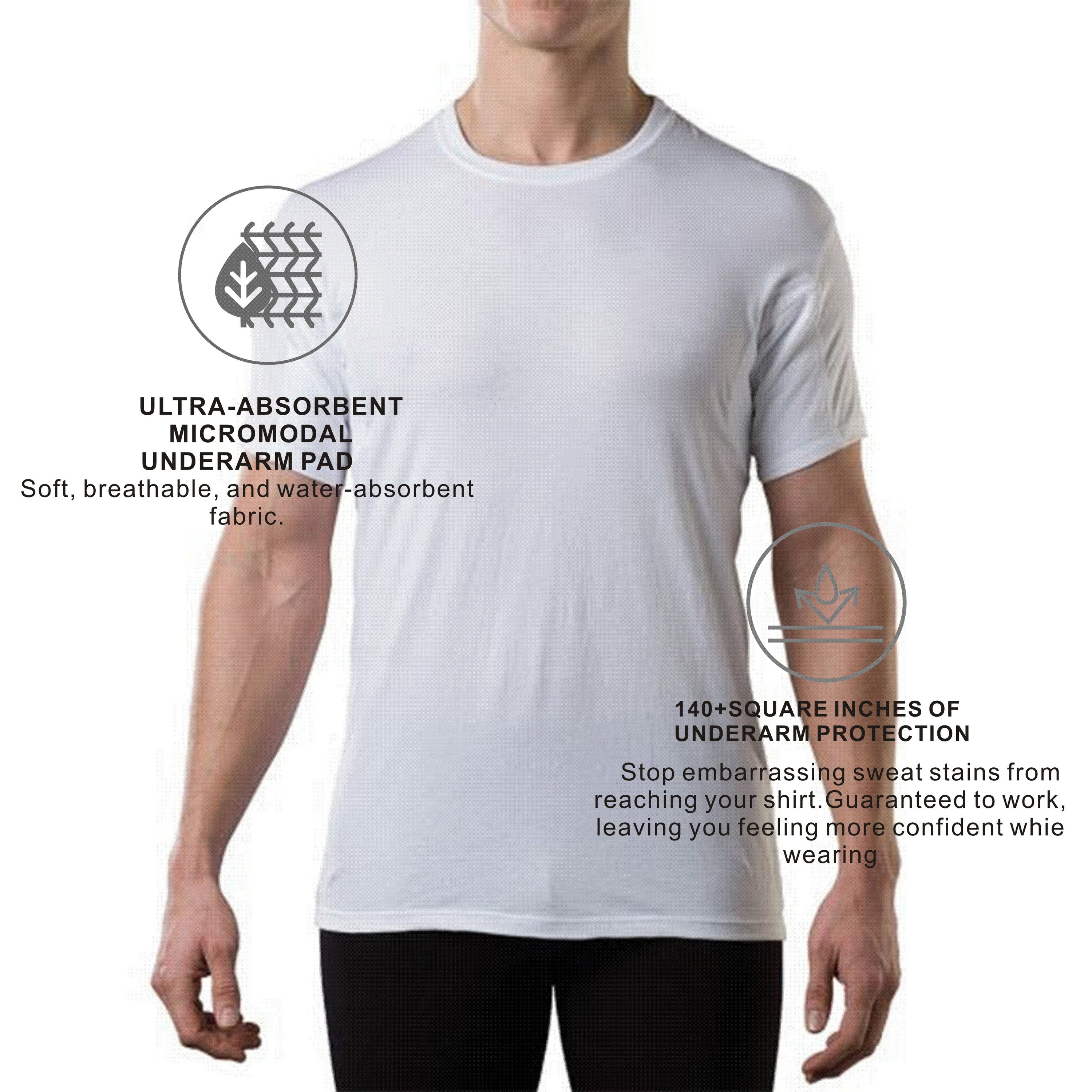 Men Deep V white