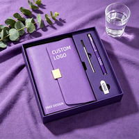 Carnet professionnel personnalisé avec fermeture magnétique en cuir, couleurs sur mesure, pour événements d'accueil d'entreprise, avec bouteille isotherme et stylo