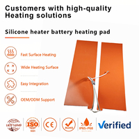 Maßgefertigte 12V 24V 110V 220V Elektrische Flexible Heizmatte Gummi-Silikon-Heizgerät Silikon-Heizmatte für 3D-Drucker EV-Batterie
