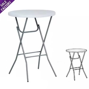 Sản phẩm phổ biến-nhựa nhẹ, bàn tròn màu trắng cho tiệc, tiệc cưới-có thể gập lại để vận chuyển dễ dàng - Product Image 4