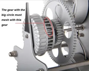 Quá khổ lớn công nghiệp Loft kim loại di chuyển bánh Đồng hồ treo tường cho phòng khách hiện đại trang trí nội thất Đồng hồ treo tường - Product Image 6