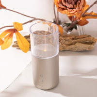 Diffuseur d'arômes sans fil miniature avec lumière d'ambiance, diffuseur d'arômes à flamme, batterie 32 ml, prise USB, vente en gros