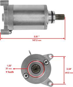 Motor Starter Motor Baru untuk Suzuki <span class=keywords><strong>DR</strong></span> GN 125 1982 -1997 028000-8712 31100-05501 - Product Image 3