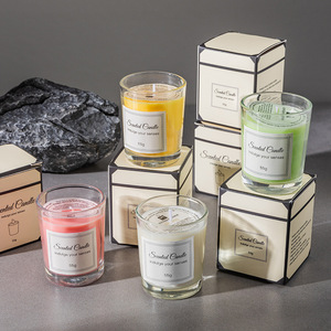Candele Profumate in Cera di Soia in Barattolo di Vetro Personalizzato, Etichetta Privata di Lusso, Decorazione per la Casa, <span class=keywords><strong>Regali</strong></span> <span class=keywords><strong>Personalizzati</strong></span>, Candele Aromatiche Artigianali - Product Image 2