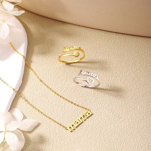 Dylam-Anillo de plata de primera ley y oro de 18 quilates para mujer, sortija ajustable, plata esterlina 925, chapado en oro de 18 quilates - Product Image 2