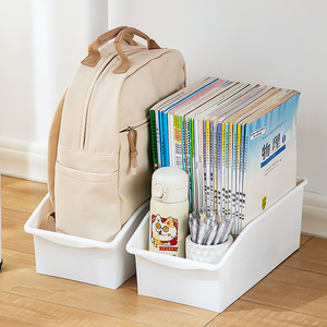 Plastic Household Storage Box with Wheels Large Capacity Book Storage Container for office
