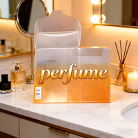 Boîtes en acétate PET à couvercle rabattable de qualité supérieure, emballage transparent haut de gamme pour parfums, cosmétiques