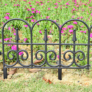 Paquet durable de 4 clôtures pliantes de bordure extérieure de jardin facilement assemblées Panneaux de section de barrière de clôture Bordure de piquetage - Product Image 2