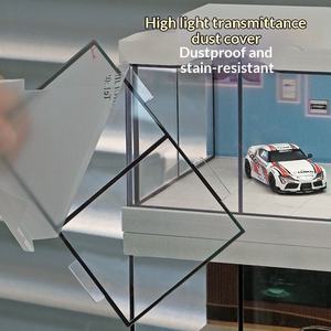 ตู้โชว์โมเดล<span class=keywords><strong>รถ</strong></span>ไดแคสต์ขนาด <span class=keywords><strong>1</strong></span>:<span class=keywords><strong>64</strong></span> <span class=keywords><strong>ฉาก</strong></span>โรงรถ - แท่นโชว์<span class=keywords><strong>โมเดล</strong></span>ที่จอด<span class=keywords><strong>รถ</strong></span>อะคริลิกใสพร้อมไฟ - Product Image 3