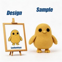 Poupée amigurumi en laine crochetée à la main, personnalisée OEM, poussin jaune, écologique, jouet réconfortant sans danger pour les enfants, décoration de chambre d'enfant, cadeau de vacances pour enfants
