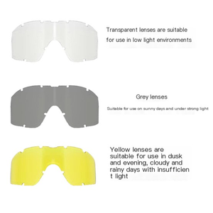 安全ゴーグル3レンズオートバイサイクリングとペイントボール3レンズ - Product Image 6