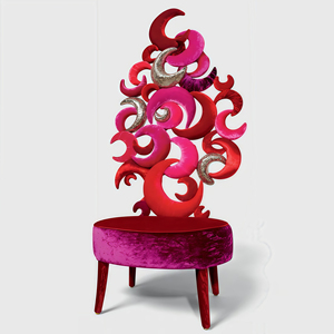 Italian Luxury Flannel High Back Moon <strong>Chair</strong> for Living Room Single Leisure Hotel <strong>Club</strong> Reception Balcony Lazy Light-weight - Product Image 5