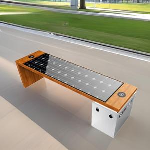 Tavolo con Ricarica Solare e Panchina Impermeabile per Esterni in Palestre e Centri Commerciali - Product Image 2