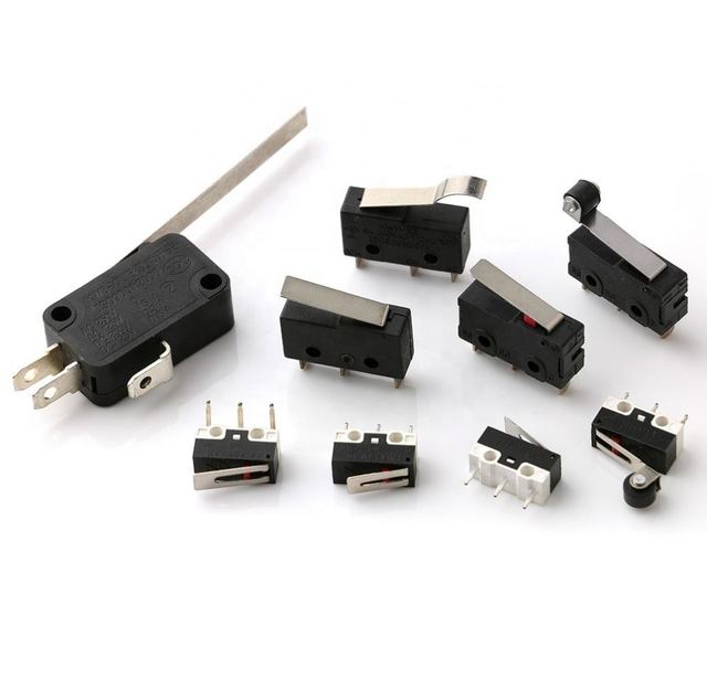 Micro Limit Switch NC/NO SPDT Pin Plunger Hinge Simulated Roller Leaf Spring Lever Blade on Off Microswitch Micro Switches