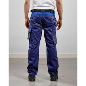 BLAKLADER - 140418008985C150 Pantalones industriales Azul marino/Azul aciano-EAN 7330509358306 PANTALONES DE TRABAJO CARGO - Product Image 4