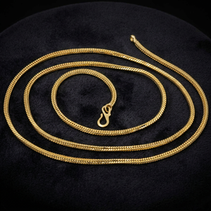 Wholesale 14K 18K 24K Micro <b>Gold</b> Plated <b>Snake</b> Or Herringbone <b>Chain</b> Necklace, Fashion <b>Chains</b> Necklaces, Modern <b>Gold</b> <b>Chain</b> Design. - Product Image 1