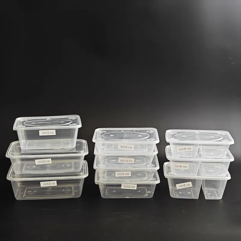 17oz 22oz 24OZ 25OZ 28OZ 32OZ 35OZ 38OZ 40oz 50oz Clear Plastic food packing boxes containers disposable for food takeaway