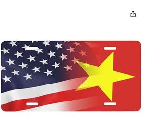 Placa de Matrícula con Emblema Patriótico de Venezuela y Estados Unidos, 6 x 12 Pulgadas, Placa Delantera para Automóvil, Accesorio Decorativo para Automóvil - Product Image 2