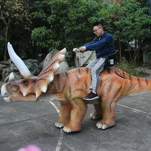 아이 호의 공룡 사파리 동물 동전에 의하여 운영하는 걷는 박제 동물 탐