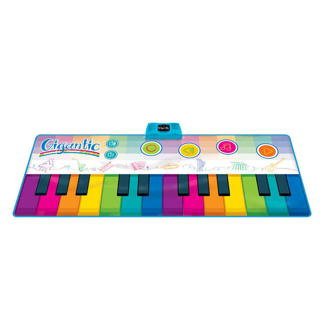 Floor Children Learning Toys Giant Piano Mat Dance Pad for Kids with 24 Keys, 10 Built-in Songs,8 Instrument