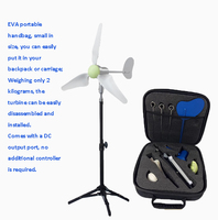 Mini éolienne portable 1 ~ 24VDC sortie avec moulin à vent USB pour la randonnée, le camping, le générateur de vent PMG sans noyau 50W