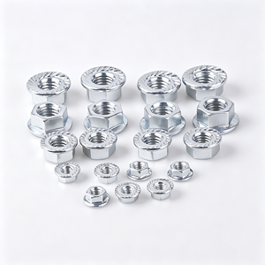 Tuerca hexagonal con brida GB6177.1 al por mayor, de acero al carbono cincado, tuerca de seguridad con brida dentada M6 M8 M10 M12 M16 M20 - Product Image 5