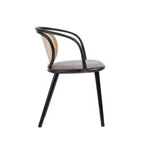 Modern Restaurant Cafe <strong>Bamboo</strong> Rattan Chair Upholstered Oval Dining Portable Canes Wicker Backrest Home School Hotel <strong>Furniture</strong> - Product Image 3