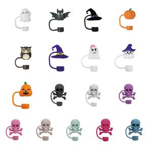 Halloween <b>Hot</b> Selling <b>Cute</b> Straw Topper Cover Simple Shaped Straw Topper Dustproof Sealed Suitable for Cup and <b>Water</b> <b>Bottles</b> - Product Image 1