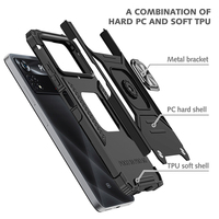 Coque de protection antichoc avec support anneau pour POCO X3 NFC M3 M4 PRO 4G X4 PRO 5G C40