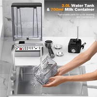 Machine à expresso électrique programmable à une touche, mousseur à lait automatique, cafetière 20 bars pour cappuccino, latte, acier inoxydable