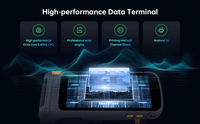 Imprimante thermique compacte K388 Pro avec écran Android 14.0 de 5,5 pouces, conception portable durable, fonctionnalités d'étiquetage et de codes-barres