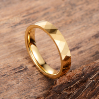 Cincin Kawin Pasangan Baja Tungsten Pria Wanita Cincin Janji Lapis Emas 14K 18K 24K Harga Grosir