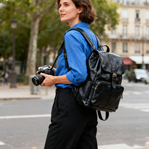 יצרן מותאם אישית נחמד משובח של נשים הבציר פרמיה שחור טבעוני דמוית עור מצלמה dslr מצלמה - Product Image 1